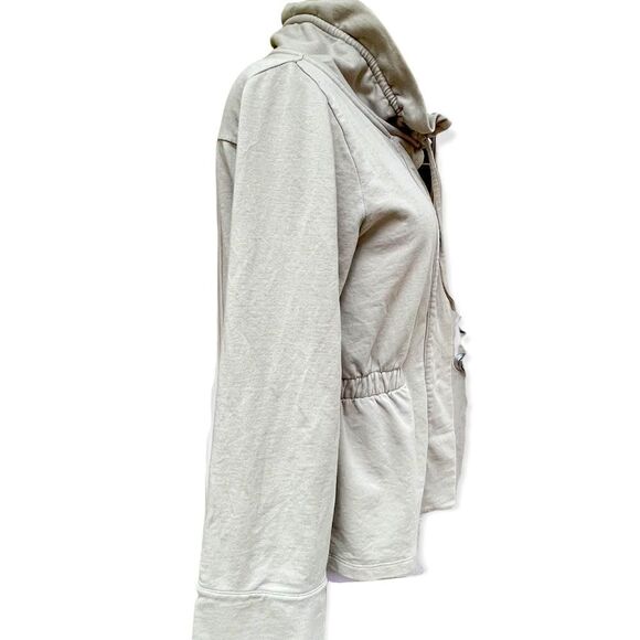 Lilla P lightweight sweater jacket ruffle collar pale green M - Picture 2 of 8